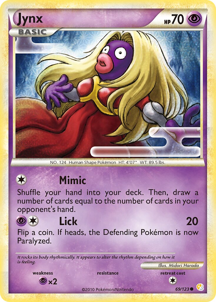 Jynx 069 — HeartGold & SoulSilver (English Pokémon TCG card)