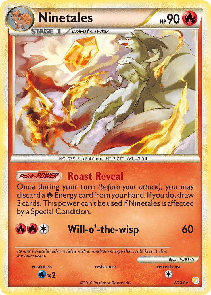 Ninetales 007 — HeartGold & SoulSilver (English Pokémon TCG card)