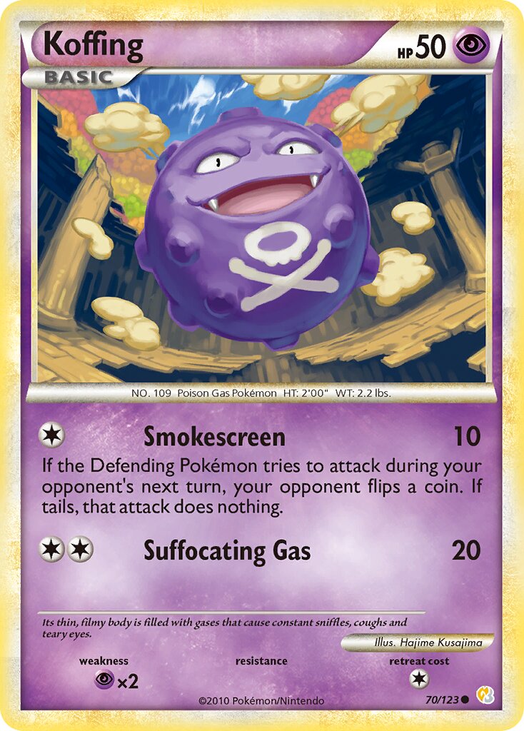 Koffing 070 — HeartGold & SoulSilver (English Pokémon TCG card)