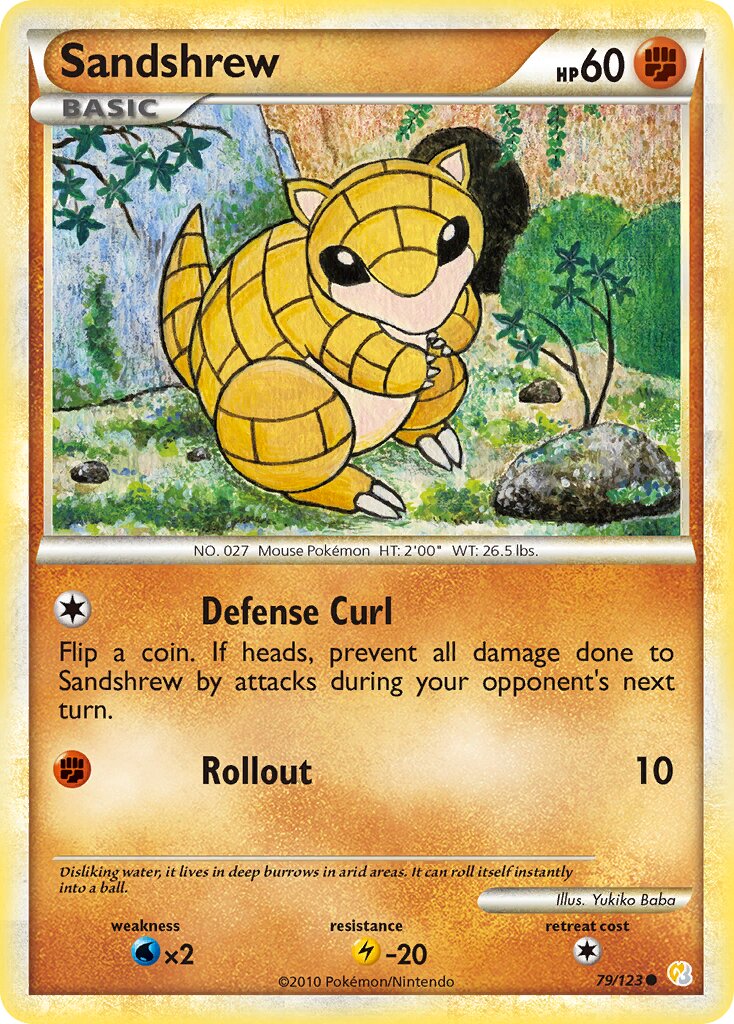 Sandshrew 079 — HeartGold & SoulSilver (English Pokémon TCG card)