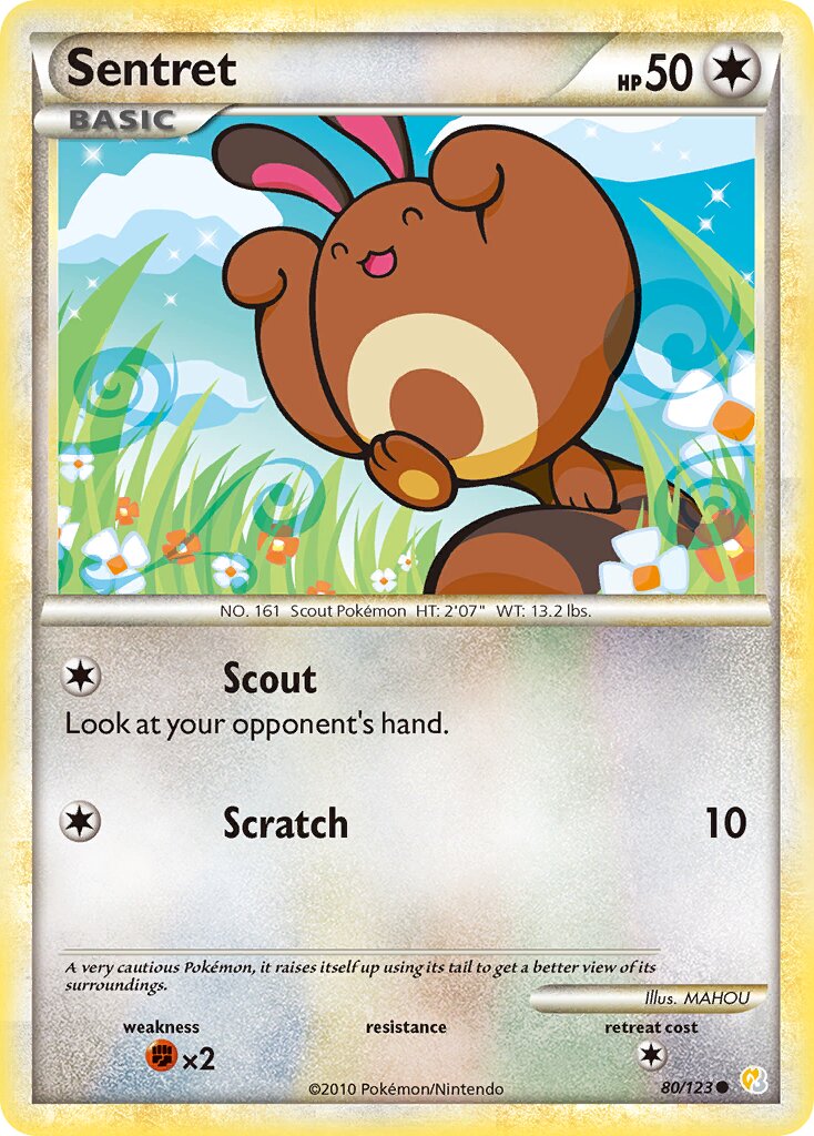 Sentret 080 — HeartGold & SoulSilver (English Pokémon TCG card)