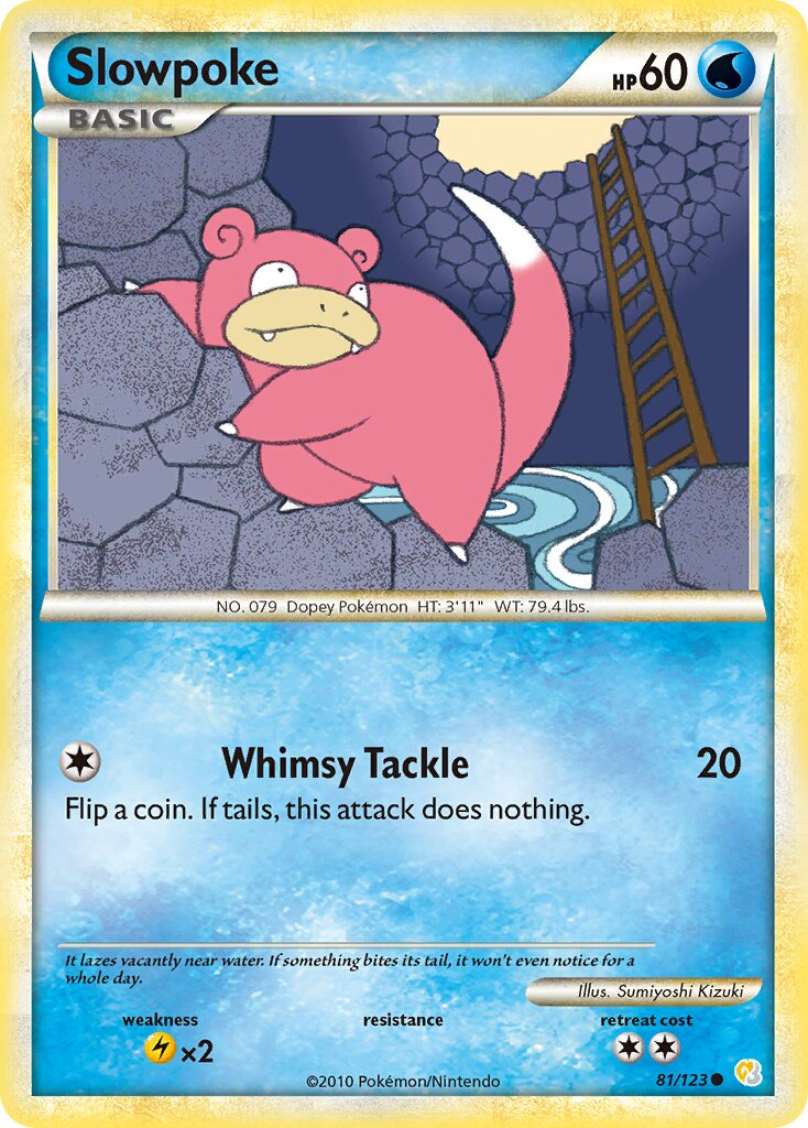 Slowpoke 081 — HeartGold & SoulSilver (English Pokémon TCG card)
