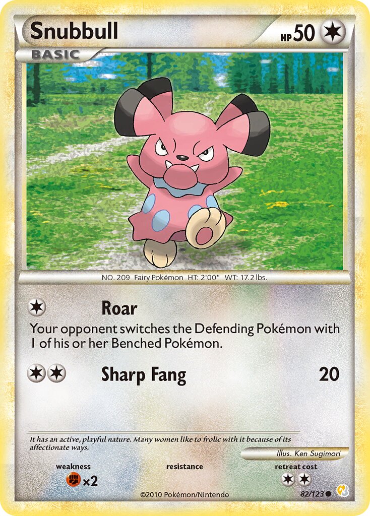 Snubbull 082 — HeartGold & SoulSilver (English Pokémon TCG card)