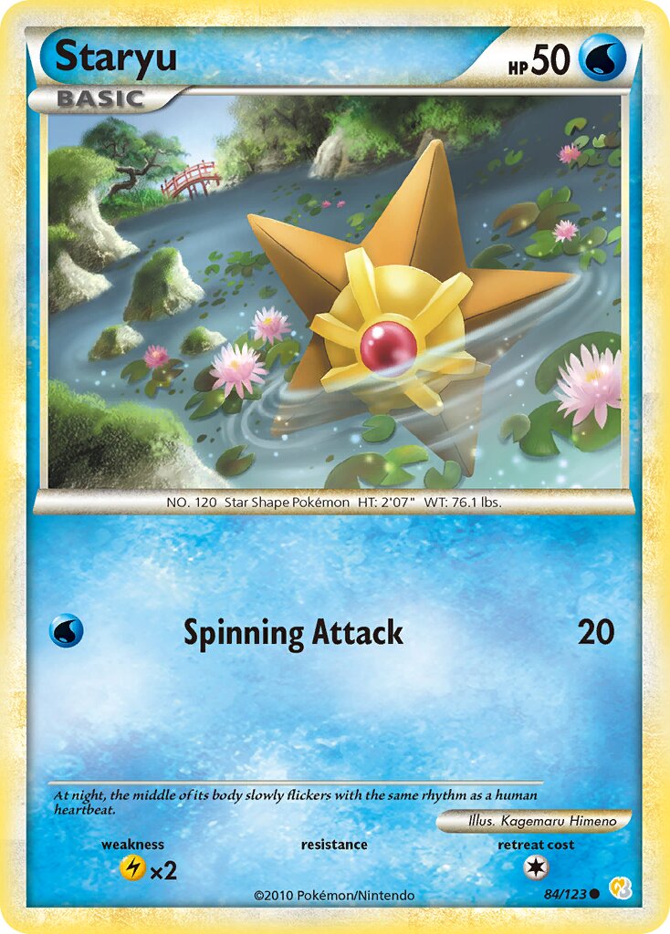 Staryu 084 — HeartGold & SoulSilver (English Pokémon TCG card)