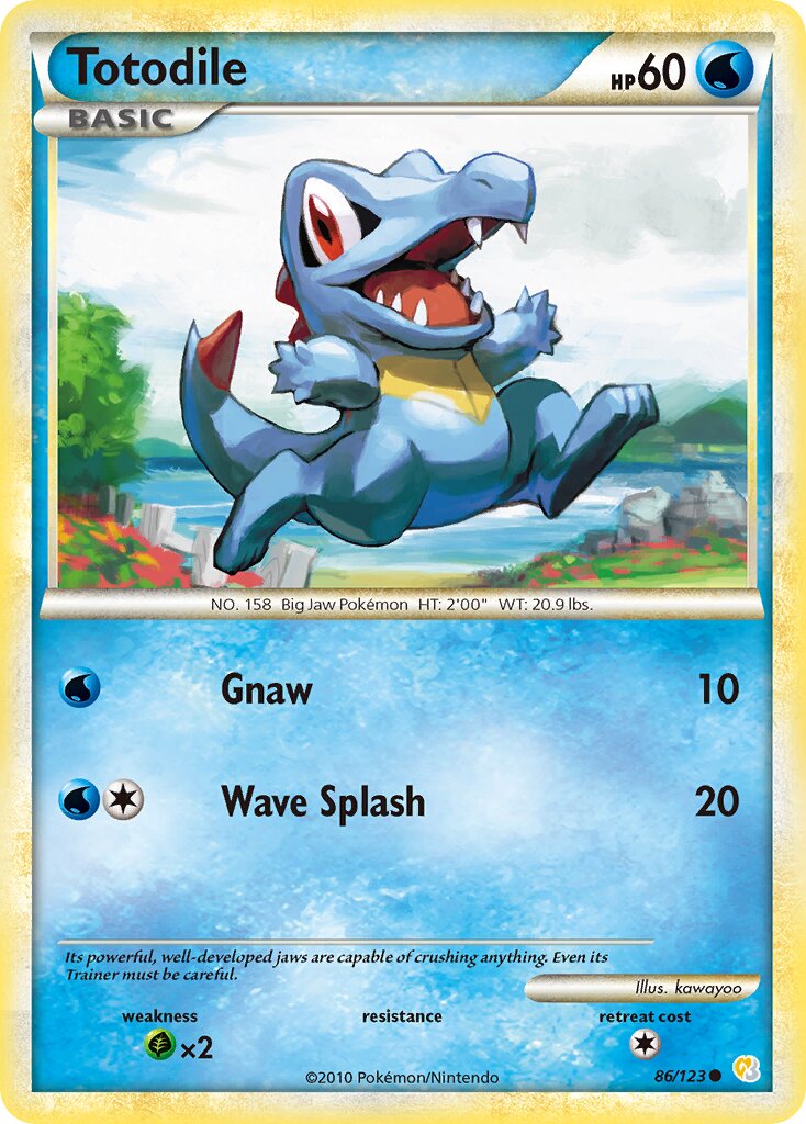 Totodile 086 — HeartGold & SoulSilver (English Pokémon TCG card)