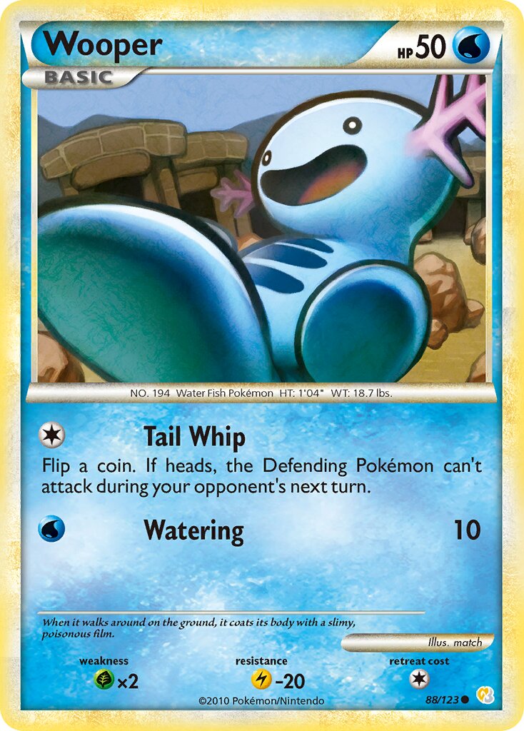 Wooper 088 — HeartGold & SoulSilver (English Pokémon TCG card)
