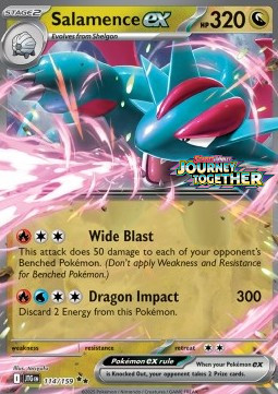 Salamence ex 114 — Journey Together Additionals (English Pokémon TCG card)