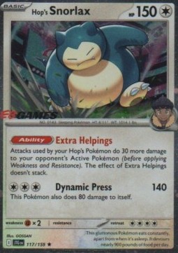 Hop's Snorlax 117 — Journey Together Additionals (English Pokémon TCG card)