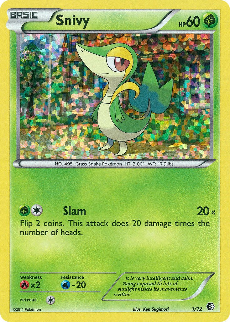 Snivy 001/12 — Collezione McDonald's (Italian Pokémon TCG card)