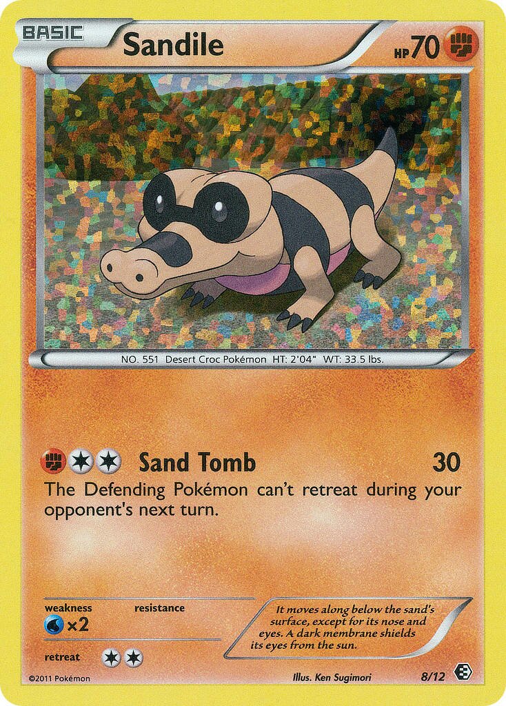 Sandile 008/12 — Collezione McDonald's (Italian Pokémon TCG card)