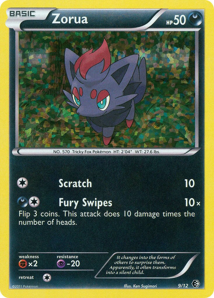 Zorua 009/12 — Collezione McDonald's (Italian Pokémon TCG card)