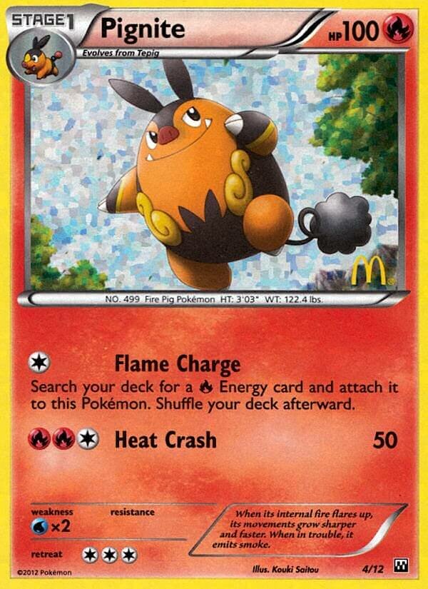 Pignite 004/12 — McDonald's Collection 2012 (English Pokémon TCG card)