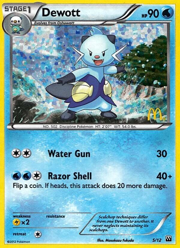 Dewott 005/12 — McDonald's Collection 2012 (English Pokémon TCG card)