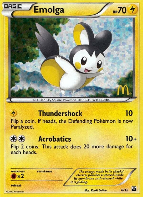 Emolga 006/12 — McDonald's Collection 2012 (English Pokémon TCG card)