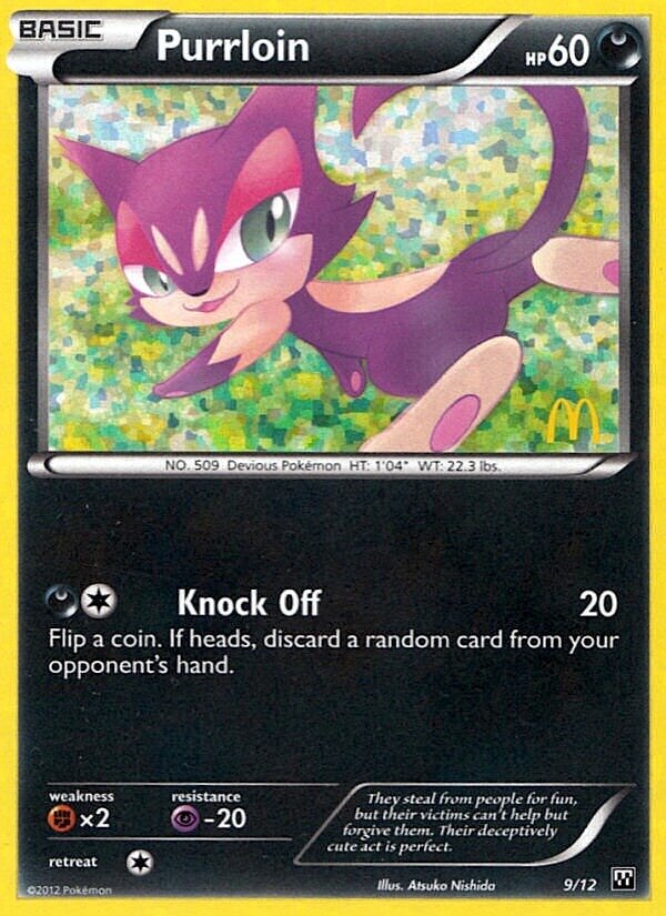Purrloin 009/12 — McDonald's Collection 2012 (English Pokémon TCG card)