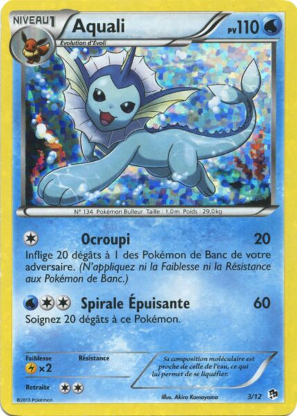Vaporeon 003/12 — Collezione McDonald's 2013 (Italian Pokémon TCG card)