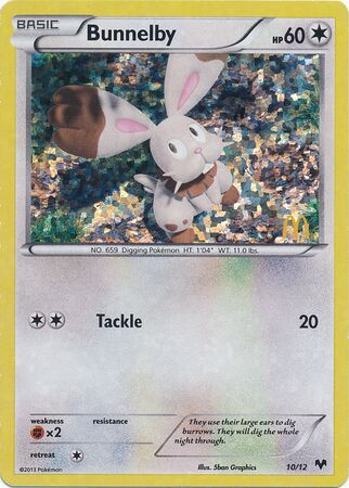 Bunnelby 010/12 — Collezione McDonald's 2014 (Italian Pokémon TCG card)