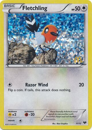 Fletchling 011/12 — Collezione McDonald's 2014 (Italian Pokémon TCG card)