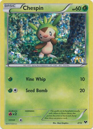 Chespin 002/12 — Collezione McDonald's 2014 (Italian Pokémon TCG card)