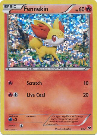 Fennekin 003/12 — Collezione McDonald's 2014 (Italian Pokémon TCG card)
