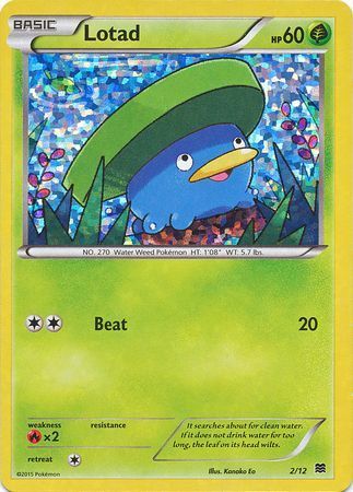 Lotad 002/12 — Collezione McDonald's 2015 (Italian Pokémon TCG card)