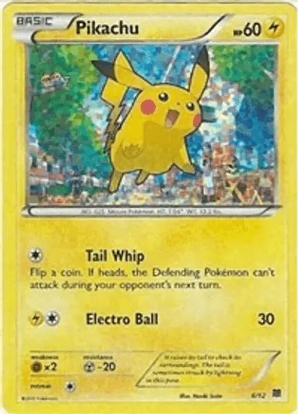 Pikachu 006/12 — Collezione McDonald's 2015 (Italian Pokémon TCG card)