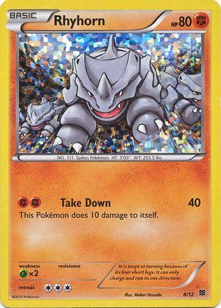 Rhyhorn 008/12 — Collezione McDonald's 2015 (Italian Pokémon TCG card)