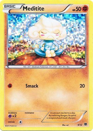 Meditite 009/12 — Collezione McDonald's 2015 (Italian Pokémon TCG card)