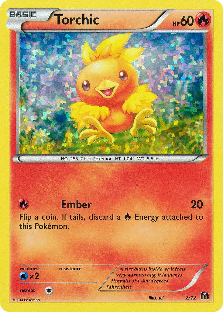 Torchic 002/12 — Collezione McDonald's 2016 (Italian Pokémon TCG card)
