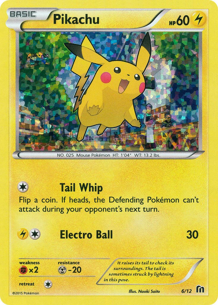Pikachu 006/12 — Collezione McDonald's 2016 (Italian Pokémon TCG card)