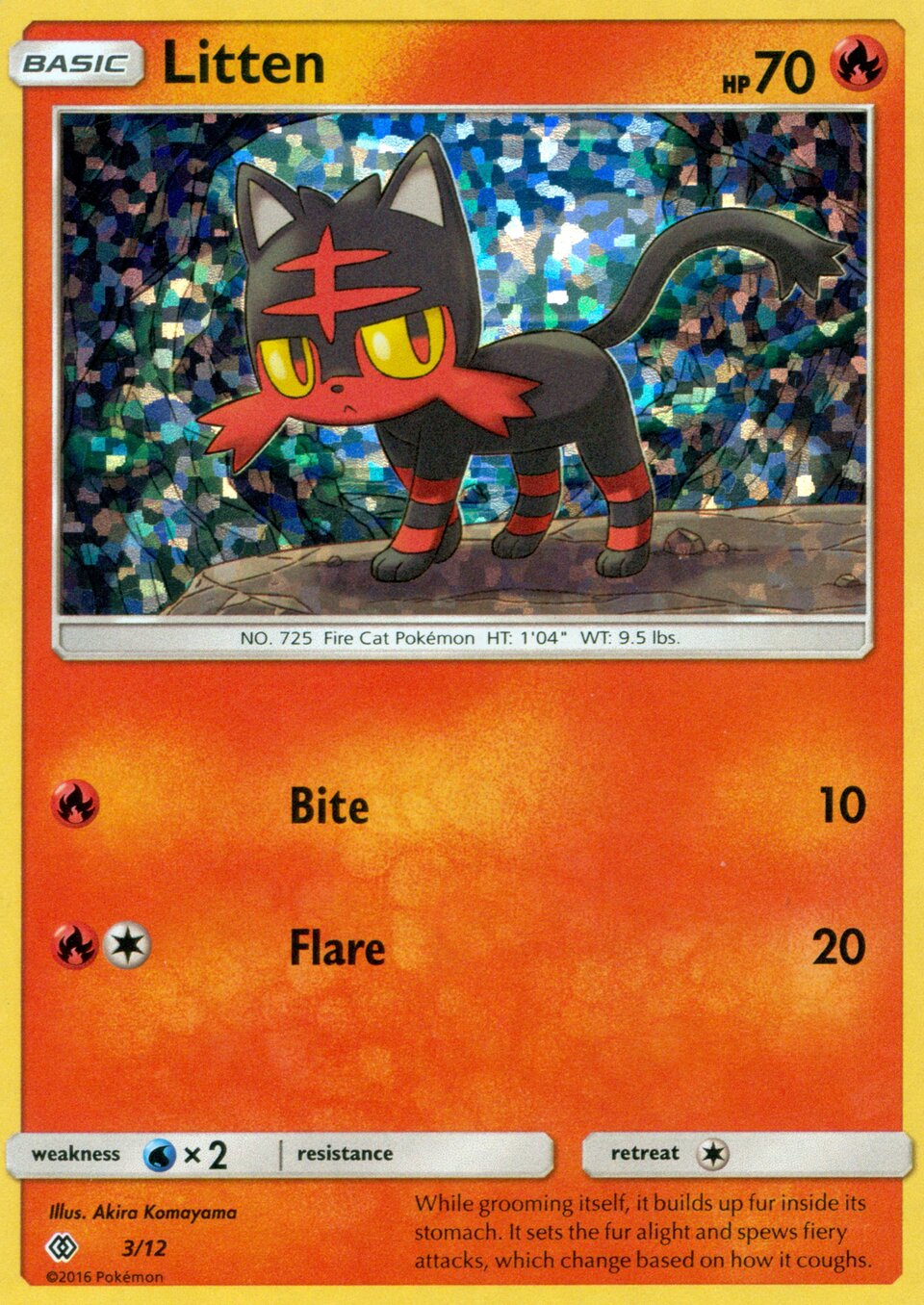 Litten 003/12 — Collezione McDonald's 2017 (Italian Pokémon TCG card)