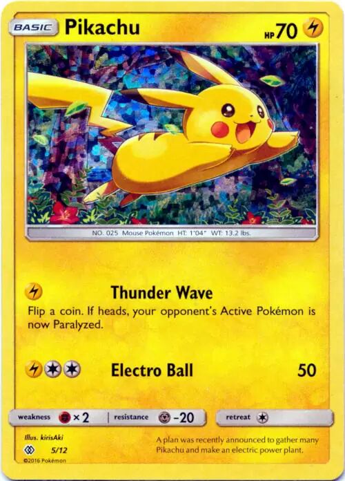 Pikachu 005/12 — McDonald's Collection 2017 (English Pokémon TCG card)
