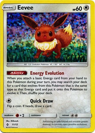 Eevee 011/12 — Collezione McDonald's 2018 (Italian Pokémon TCG card)