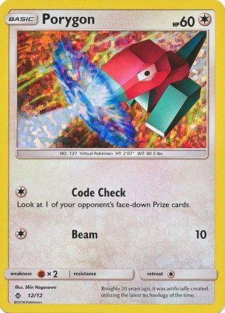 Porygon 012/12 — Collezione McDonald's 2018 (Italian Pokémon TCG card)