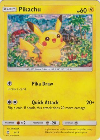 Pikachu 004/12 — Collezione McDonald's 2018 (Italian Pokémon TCG card)