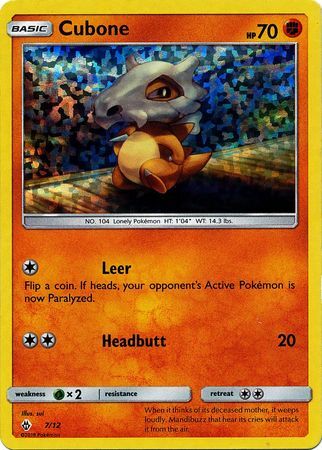 Cubone 007/12 — Collezione McDonald's 2018 (Italian Pokémon TCG card)