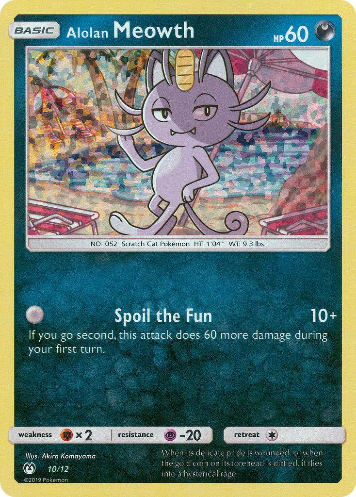 Alolan Meowth 010/12 — Collezione McDonald's 2019 (Italian Pokémon TCG card)