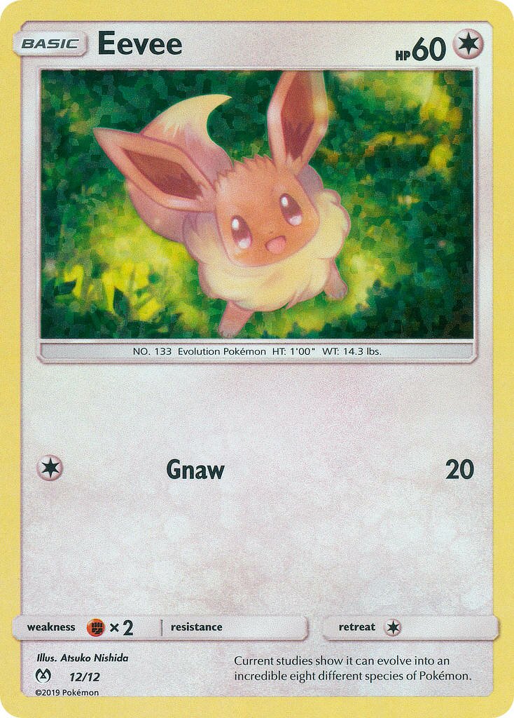 Eevee 012/12 — Collezione McDonald's 2019 (Italian Pokémon TCG card)
