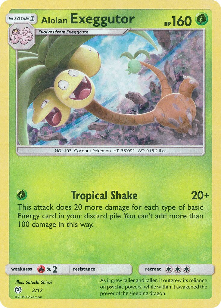 Alolan Exeggutor 002/12 — Collezione McDonald's 2019 (Italian Pokémon TCG card)