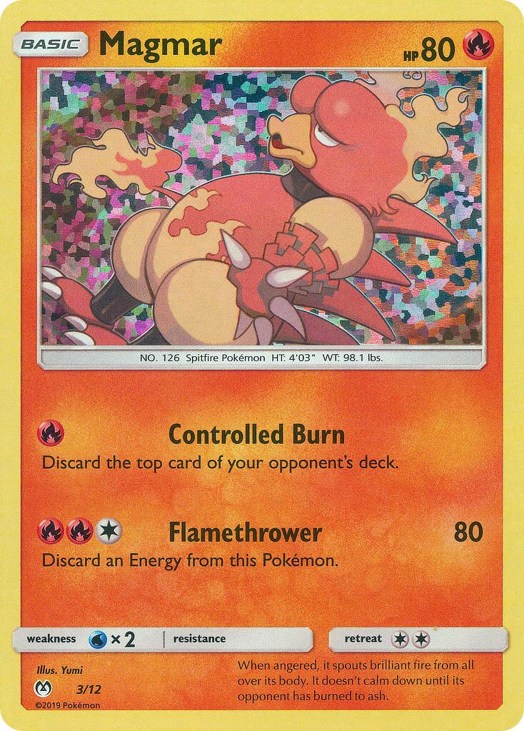 Magmar 003/12 — Collezione McDonald's 2019 (Italian Pokémon TCG card)