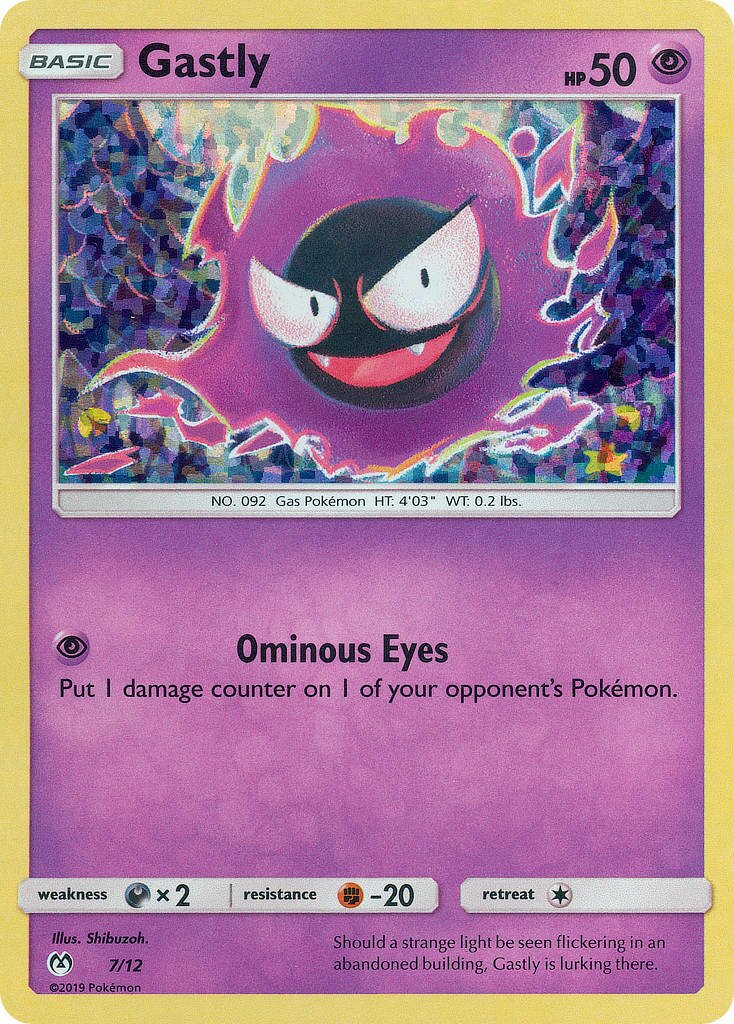 Gastly 007/12 — Collezione McDonald's 2019 (Italian Pokémon TCG card)