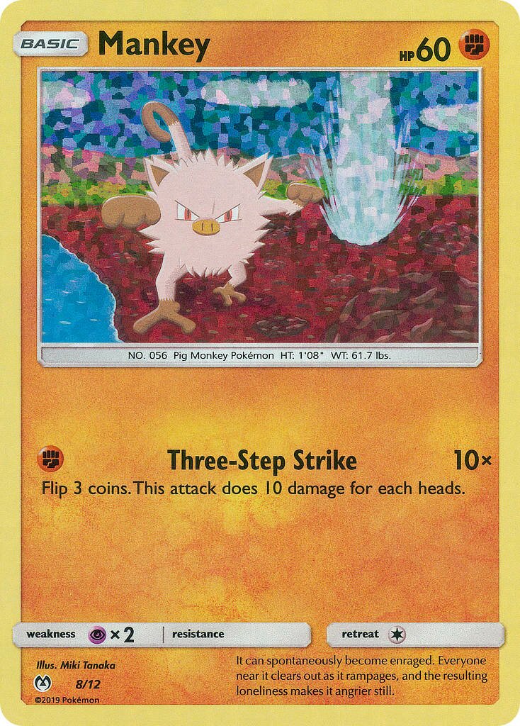 Mankey 008/12 — Collezione McDonald's 2019 (Italian Pokémon TCG card)