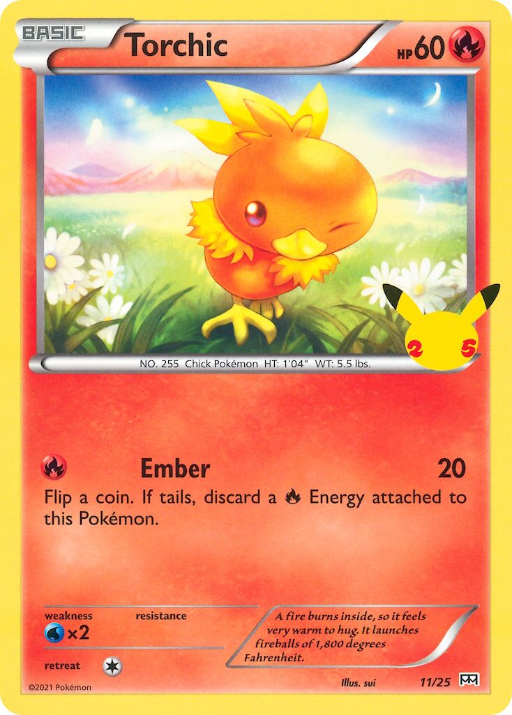 Torchic 011/25 — Collezione McDonald's 25° Anniversario (2021) (Italian Pokémon TCG card)