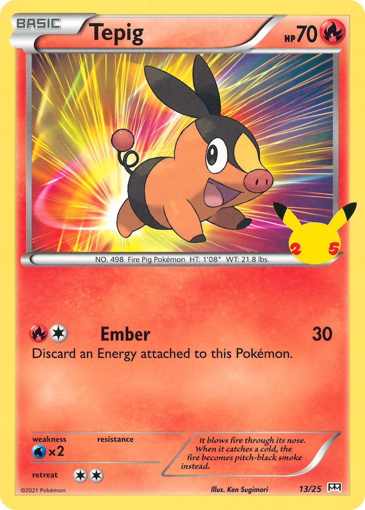 Tepig 013/25 — Collezione McDonald's 25° Anniversario (2021) (Italian Pokémon TCG card)