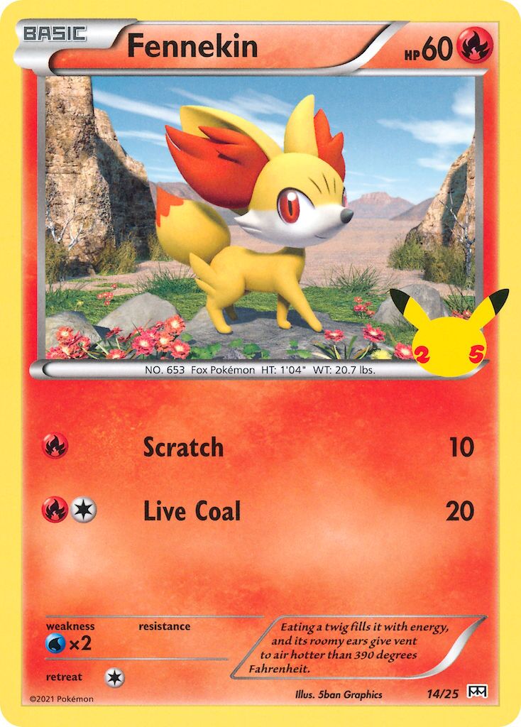 Fennekin 014/25 — Collezione McDonald's 25° Anniversario (2021) (Italian Pokémon TCG card)