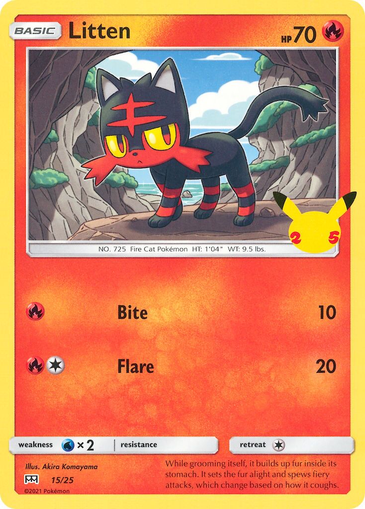 Litten 015/25 — Collezione McDonald's 25° Anniversario (2021) (Italian Pokémon TCG card)