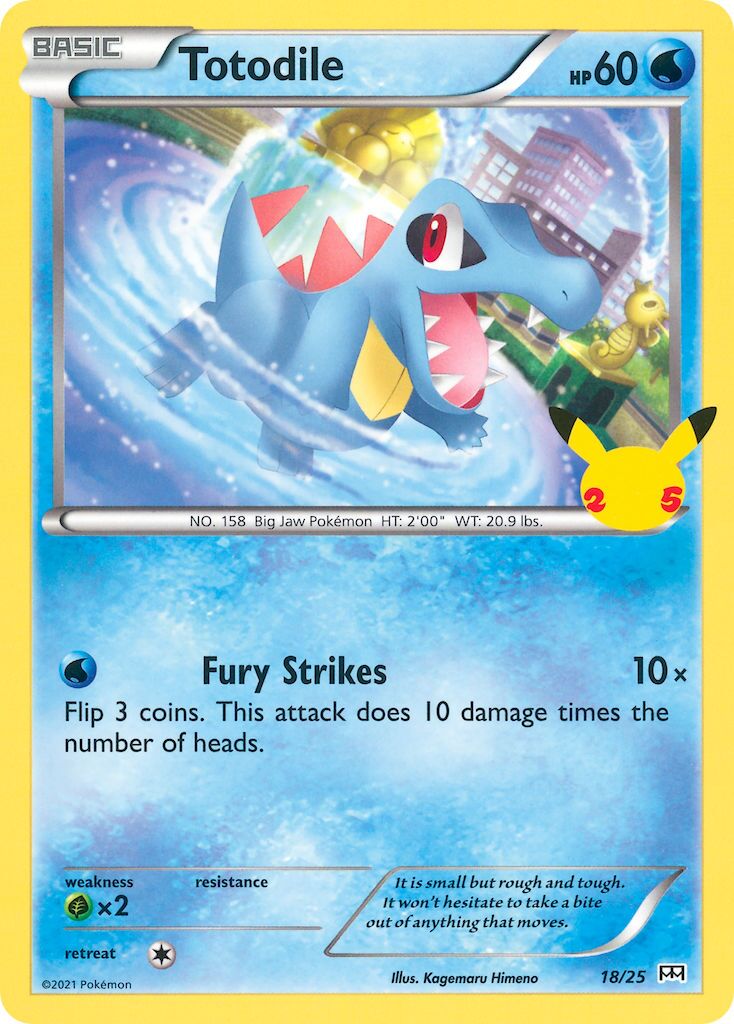 Totodile 018/25 — Collezione McDonald's 25° Anniversario (2021) (Italian Pokémon TCG card)