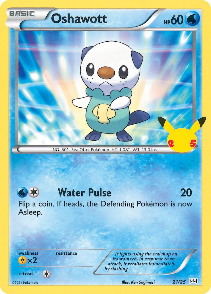 Oshawott 021/25 — Collezione McDonald's 25° Anniversario (2021) (Italian Pokémon TCG card)