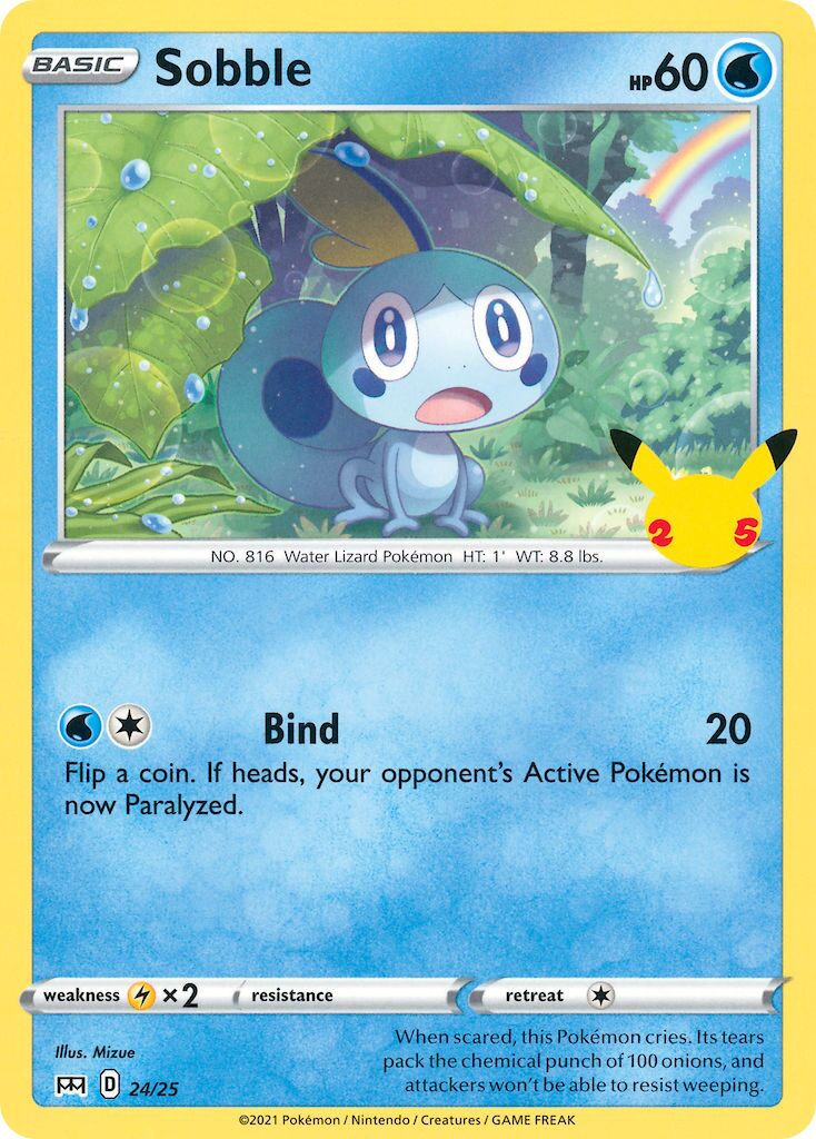 Sobble 024/25 — Collezione McDonald's 25° Anniversario (2021) (Italian Pokémon TCG card)