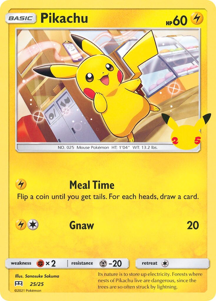Pikachu 025/25 — Collezione McDonald's 25° Anniversario (2021) (Italian Pokémon TCG card)